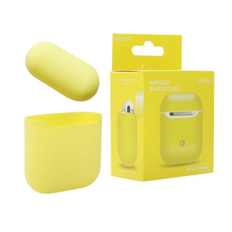 Чехол APods 2 Silicone Bright Yellow (подходит на 1 версию)