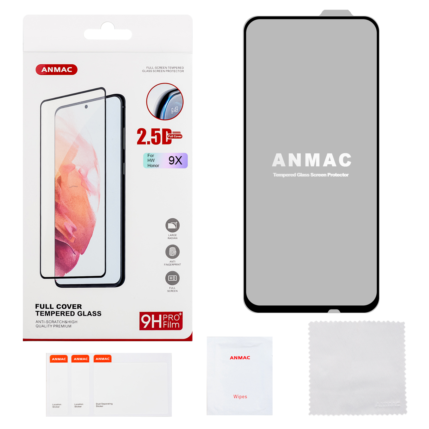 Защитное стекло Huawei Honor 9X/P Smart Z Full Cover ANMAC Арт.1137368
