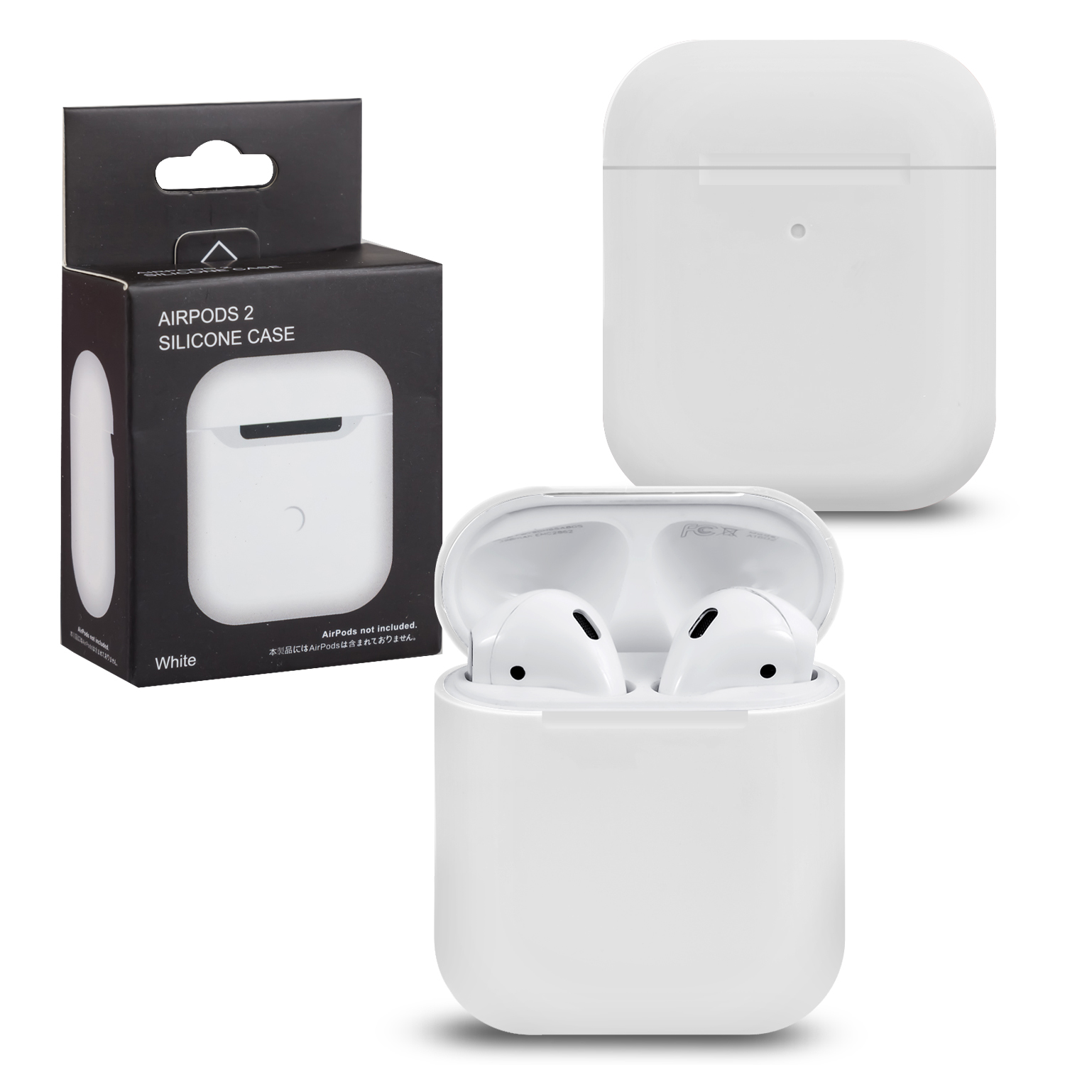 Чехол APods 1/2 Silicone White #14