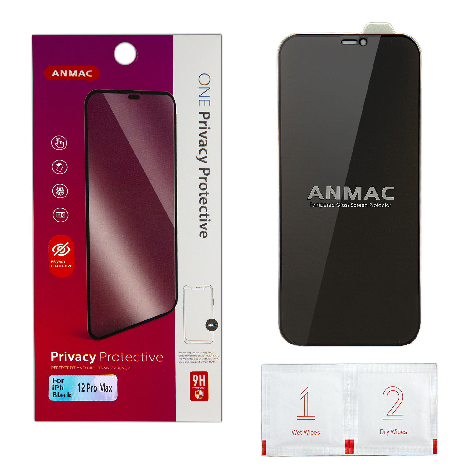 Защитное стекло iPh 12 Pro Max Anmac Privacy 