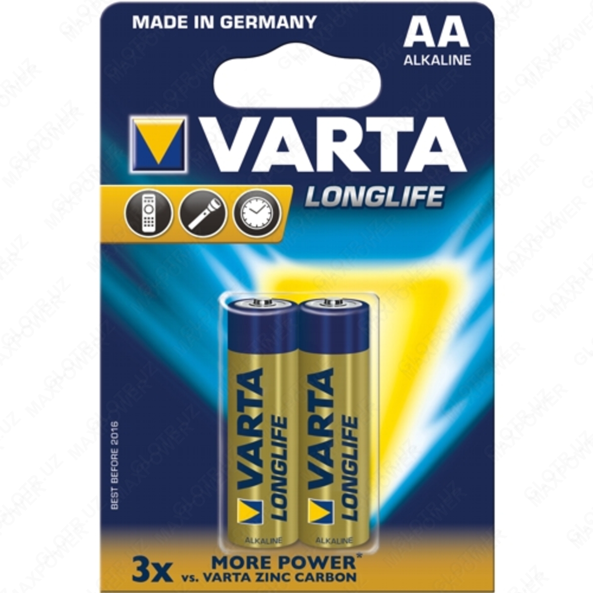 Батарейка Varta LONGLIFE LR6 AA BL2 Alkaline 1.5V (4106) 