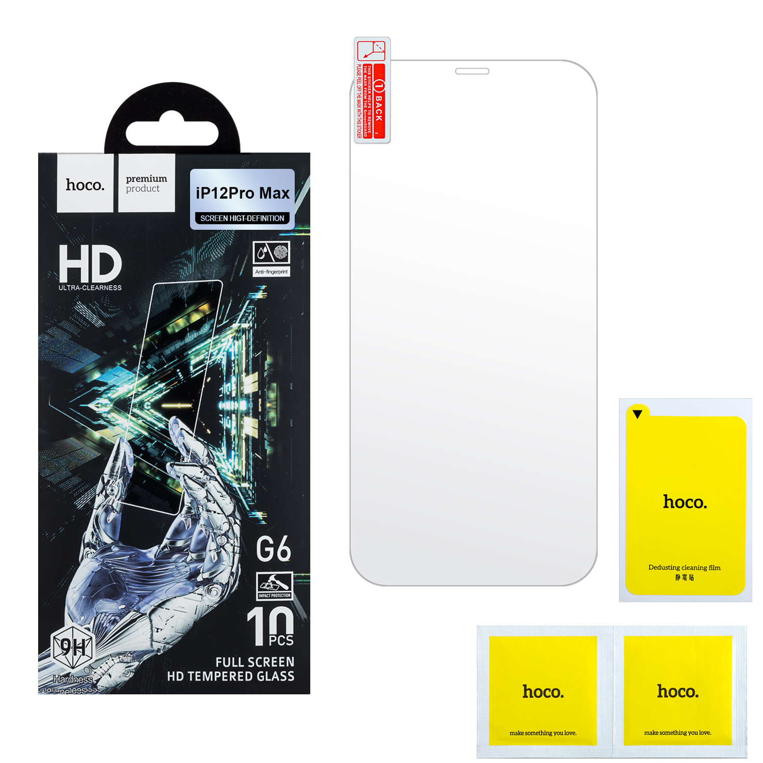 Защитное стекло Iph 12 Pro Max (6.7) High definition G6 HOCO