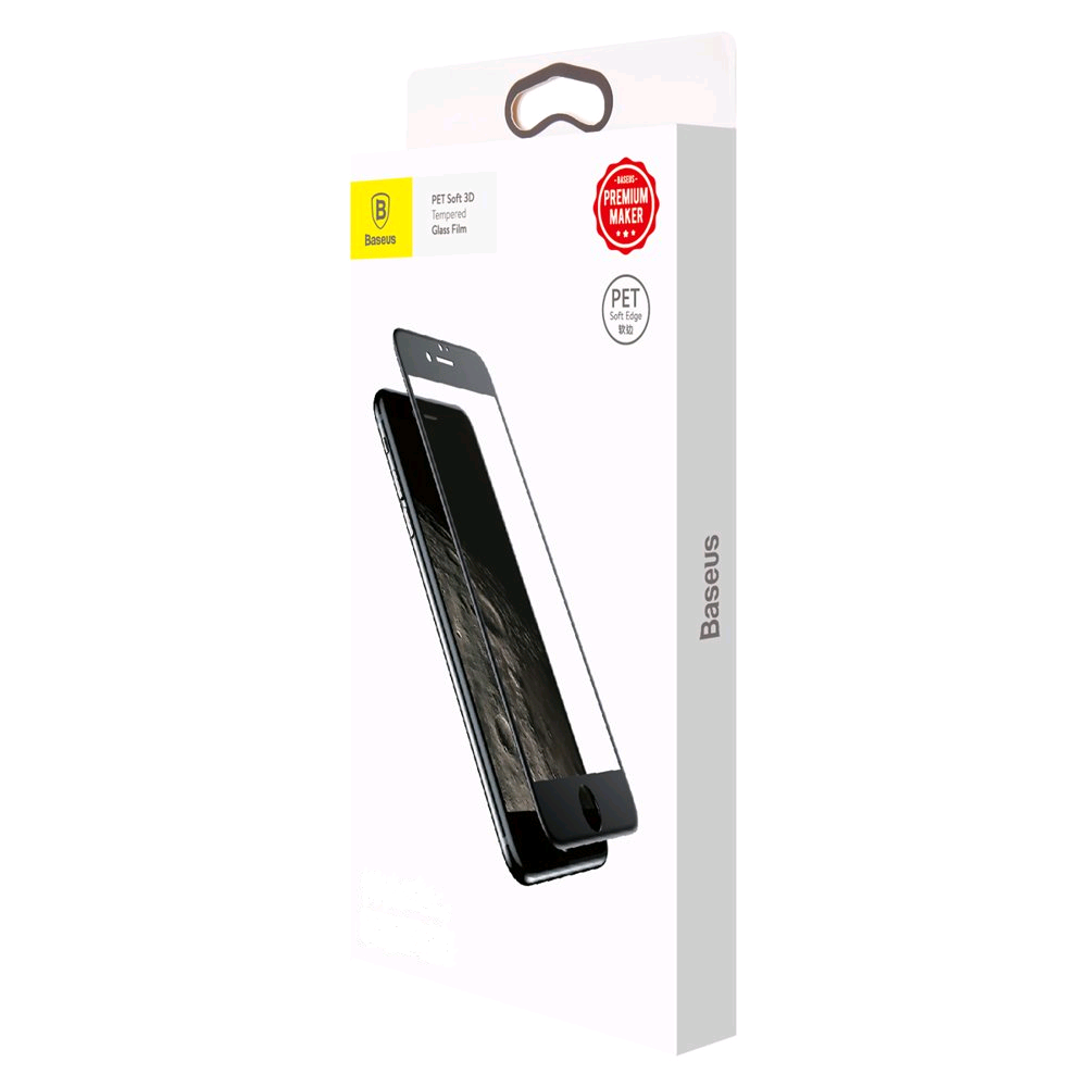 Защитное стекло iPh 7/8 0.23mm screen protector with crack-resistant edges Baseus черное