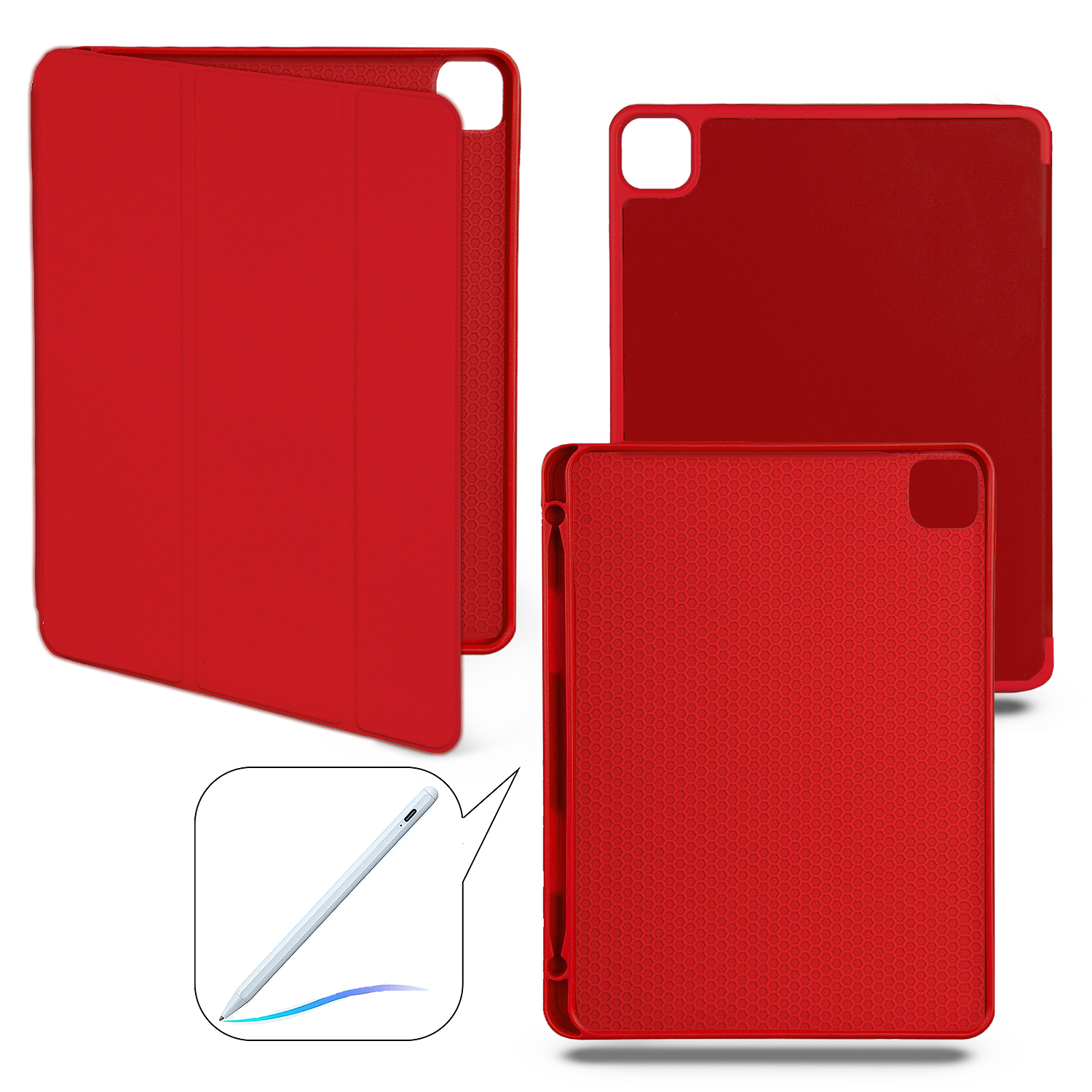 Чехол-книжка iPd Pro 11 (2022) Smart case (Pencil) Red №3