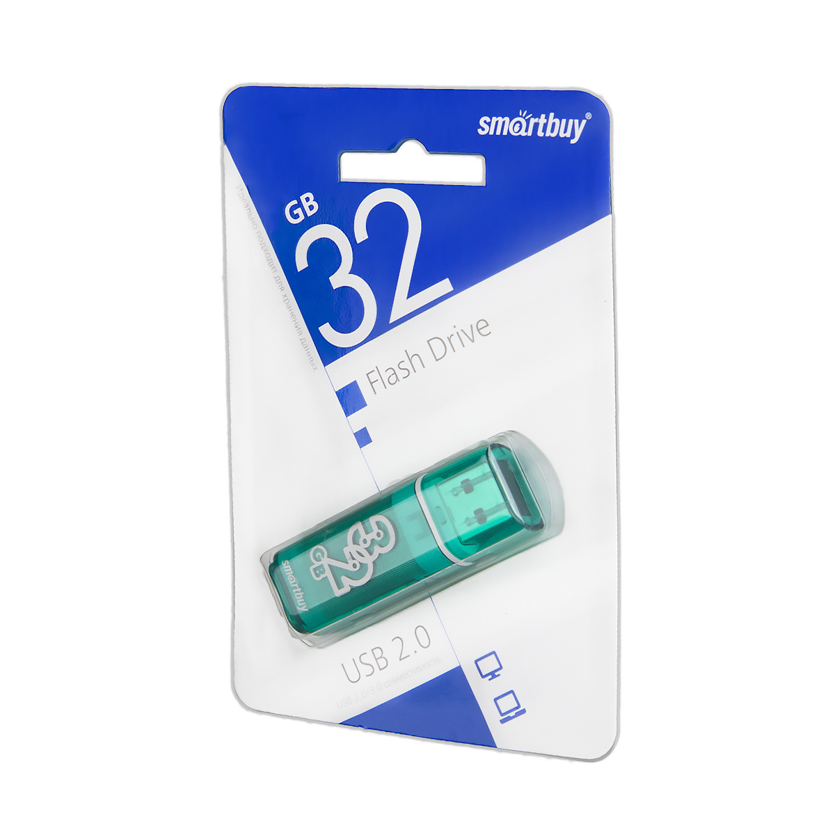 USB накопитель 32 GB Smart Buy Glossy Series Green