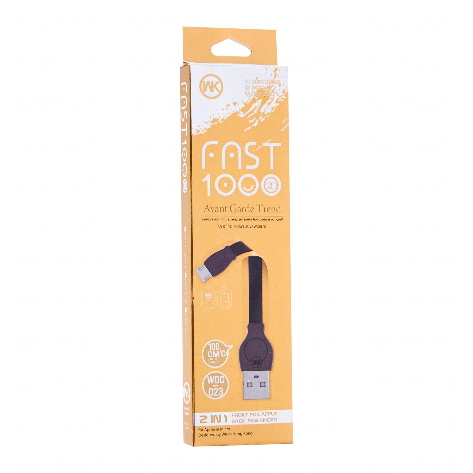 Кабель USB Micro USB 1m WDC-023 Fast WK Design черный