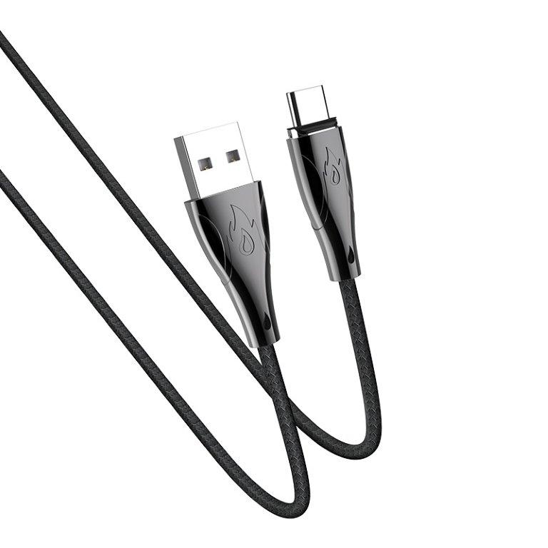 Кабель USB Type-C U75 1M магнитный HOCO черный