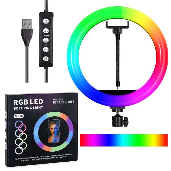 Селфи кольцо 36СМ MJ36 14" RGB JBH (20шт/кор)