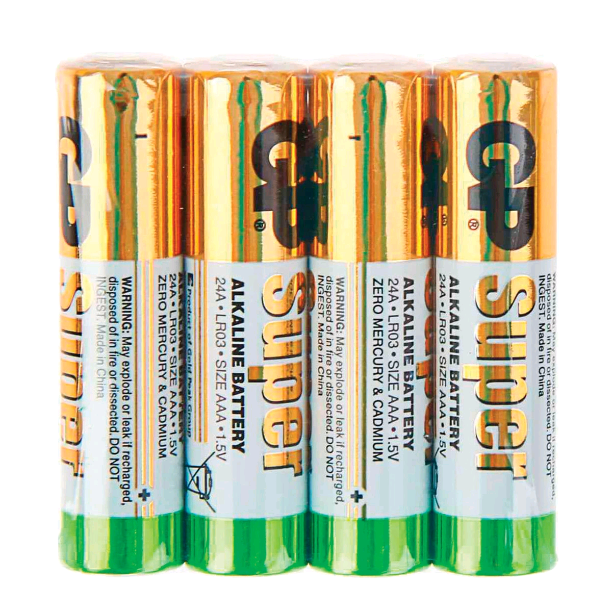 Батарейка GP Super LR03 AAA Shrink 4 Alkaline 1.5V 4шт/уп