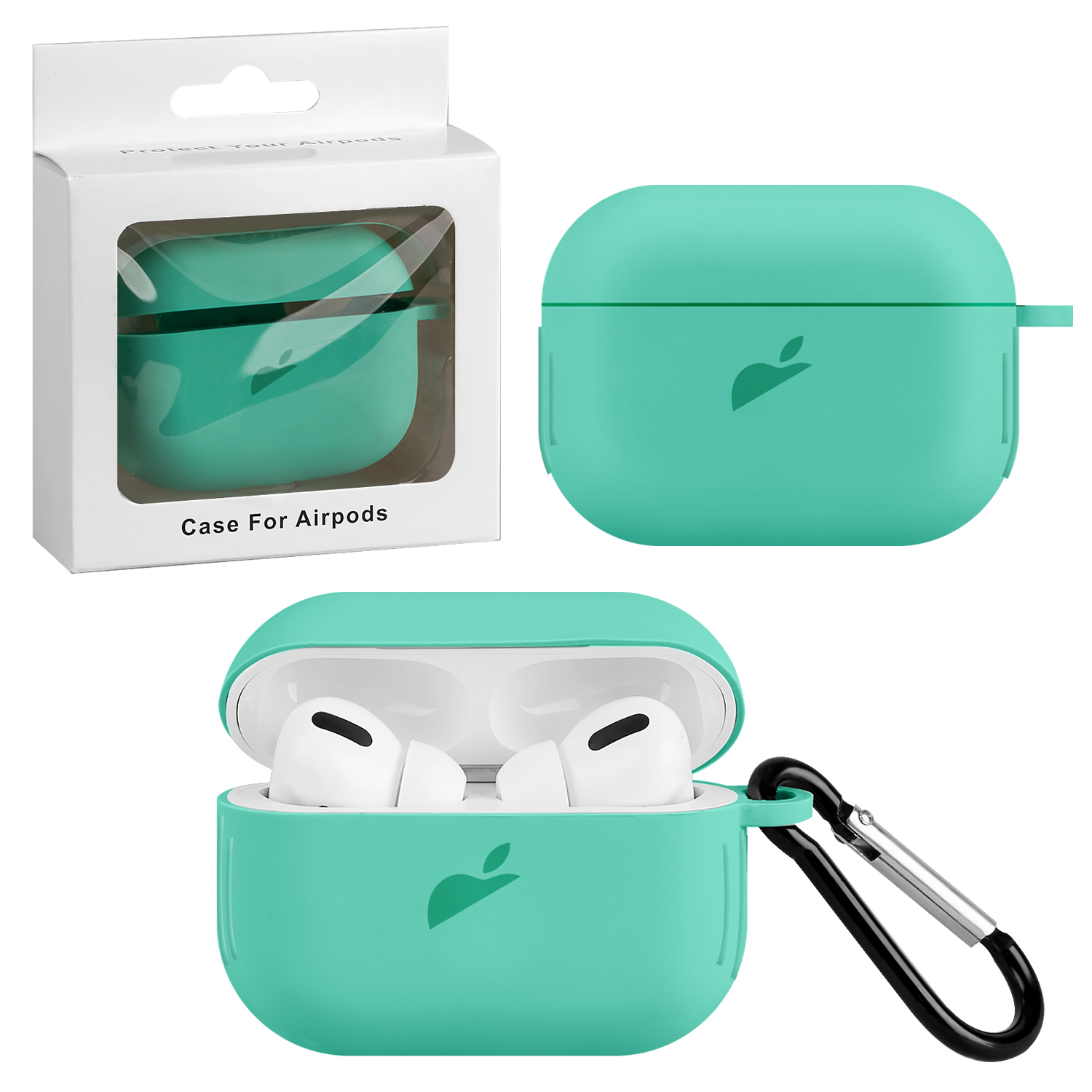 Чехол Apods Pro Silicon Case APL Spearmint (c LOGO)
