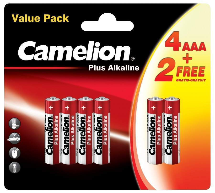 Батарейка Camelion Plus LR03 AAA BL4+2 Alkaline 1.5V