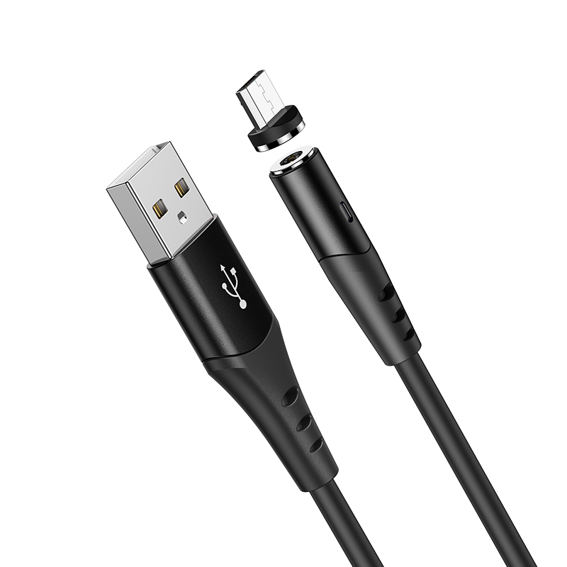 Кабель X60 USB Micro USB магнитный 1M 2.4A HOCO черный