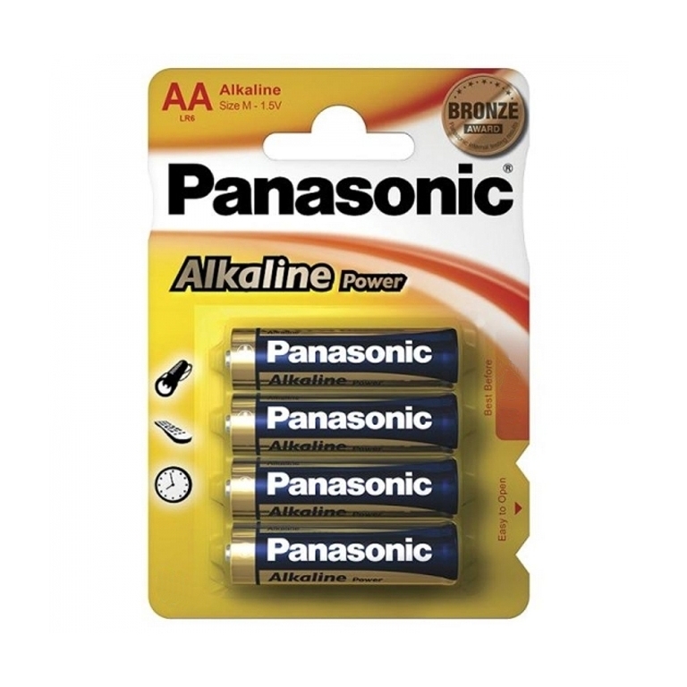 Батарейка щелочная PANASONIC LR6 (AA) Alkaline 1.5В бл/4