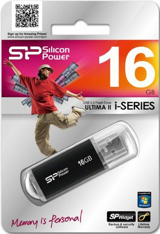 USB накопитель 16 GB Silicon Power Ultima U02 Black