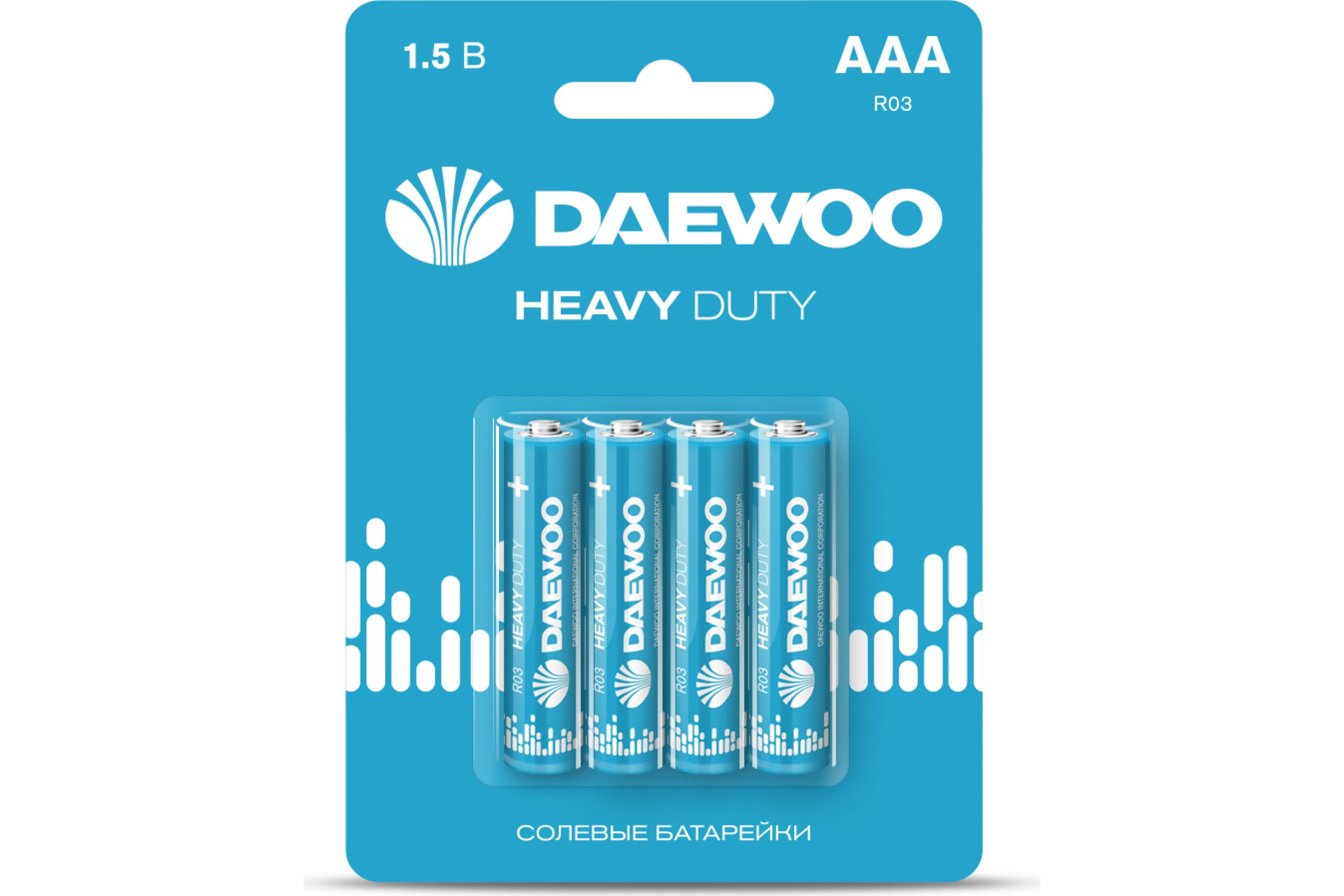 Батарейка Daewoo R03 AAA BL4 Heavy Duty 1.5V (4/40/960)