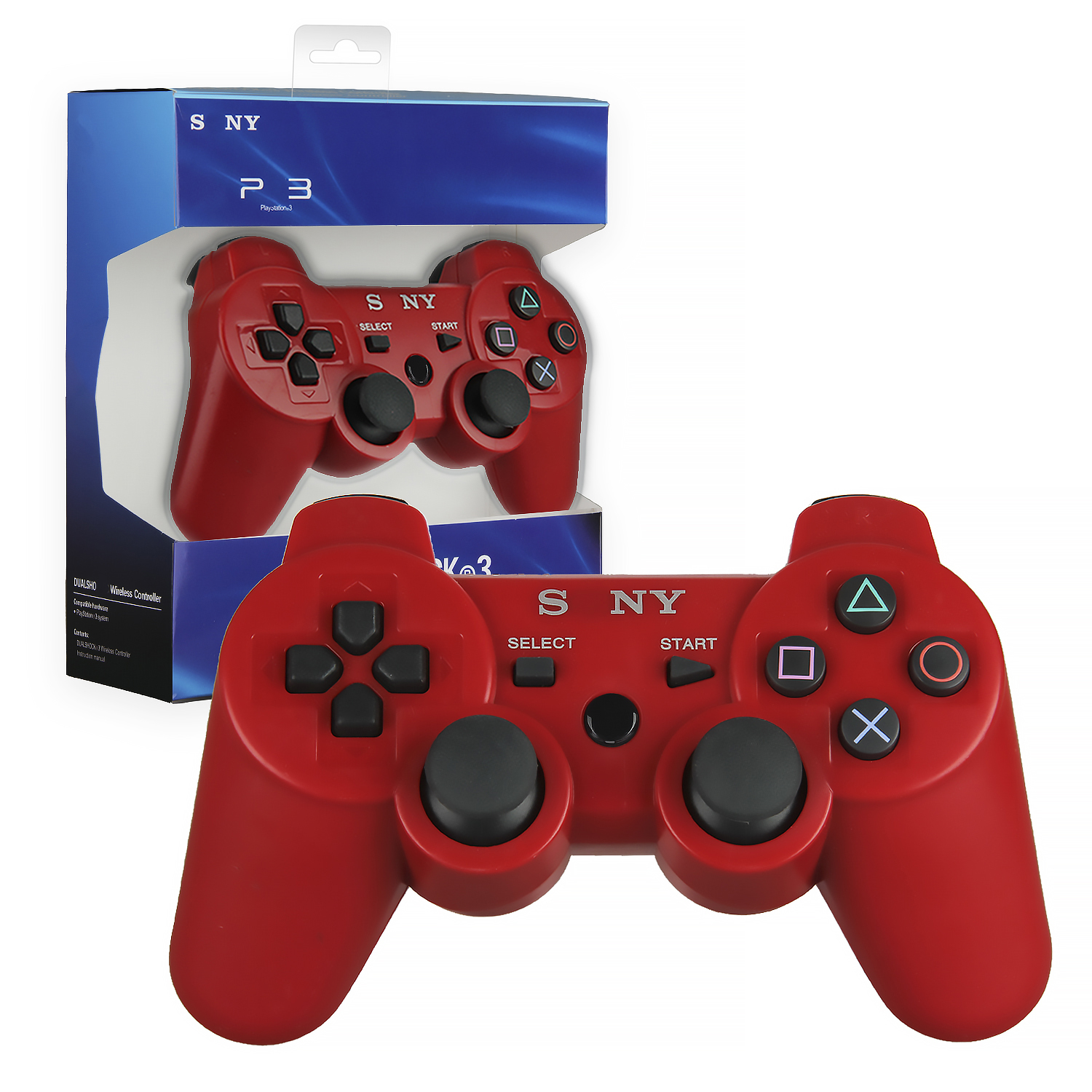Джойстик PS3 (Bluetooth) беспроводной красный