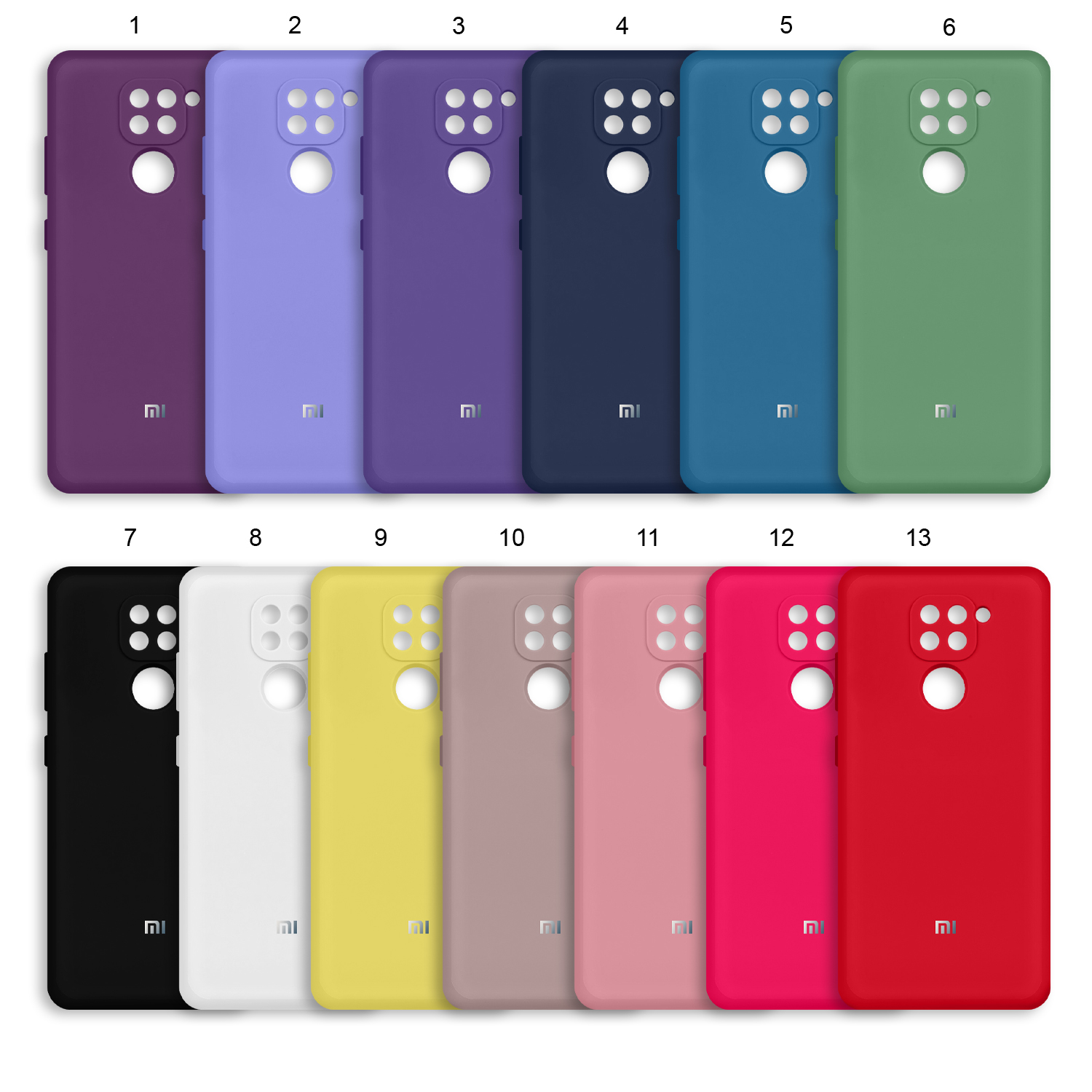 Чехол Xiaomi Note 9 Silicone Cover (с лого)