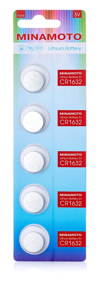 Батарейка Minamoto CR1632 BL5 Lithium 3V (5/100/5000) 5шт/блистер