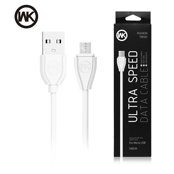 Кабель USB Micro USB 1m WDC-050m WK Ultra Speed белый