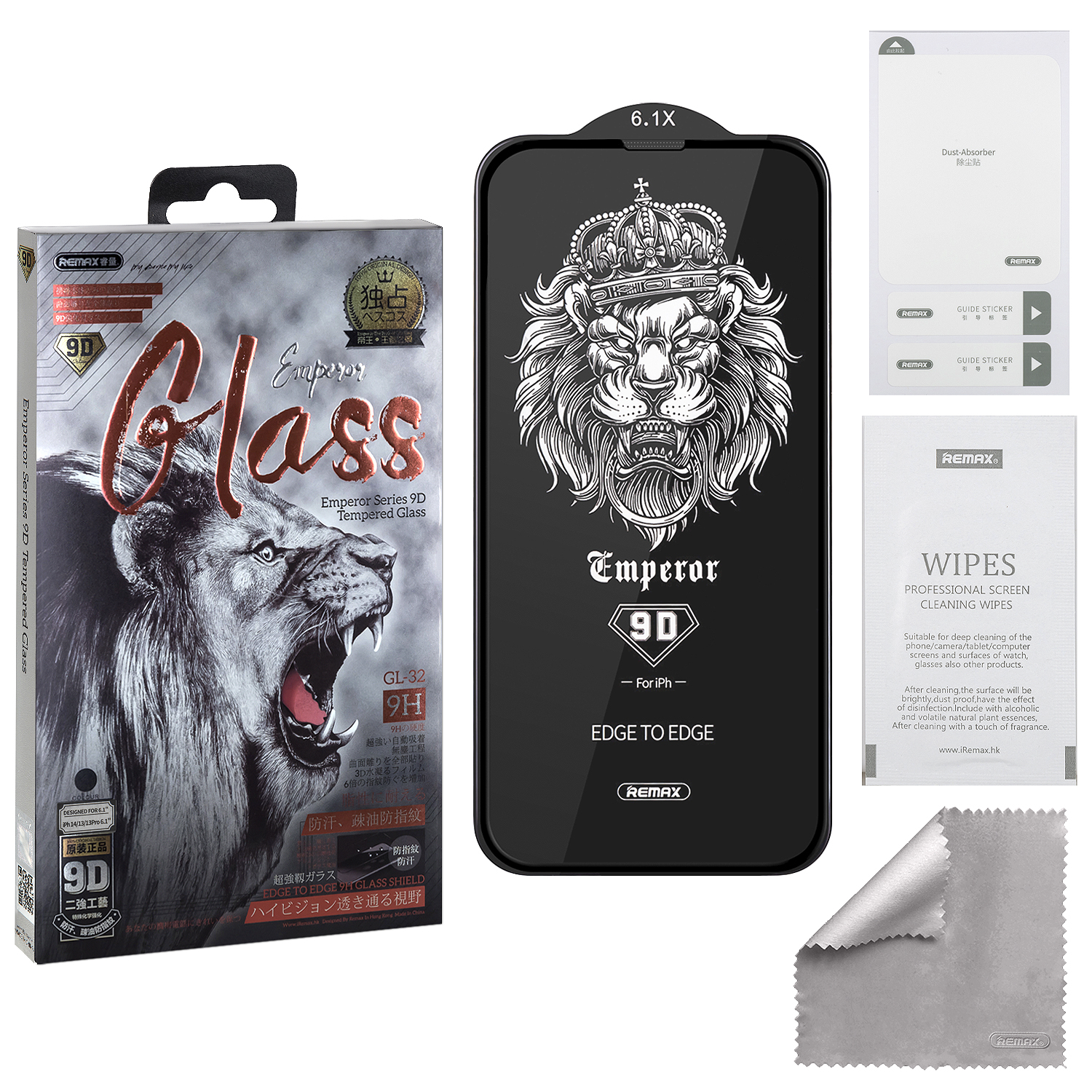Защитное стекло iPh 13/13 Pro/14 9D Emperor Series GL-32 REMAX
