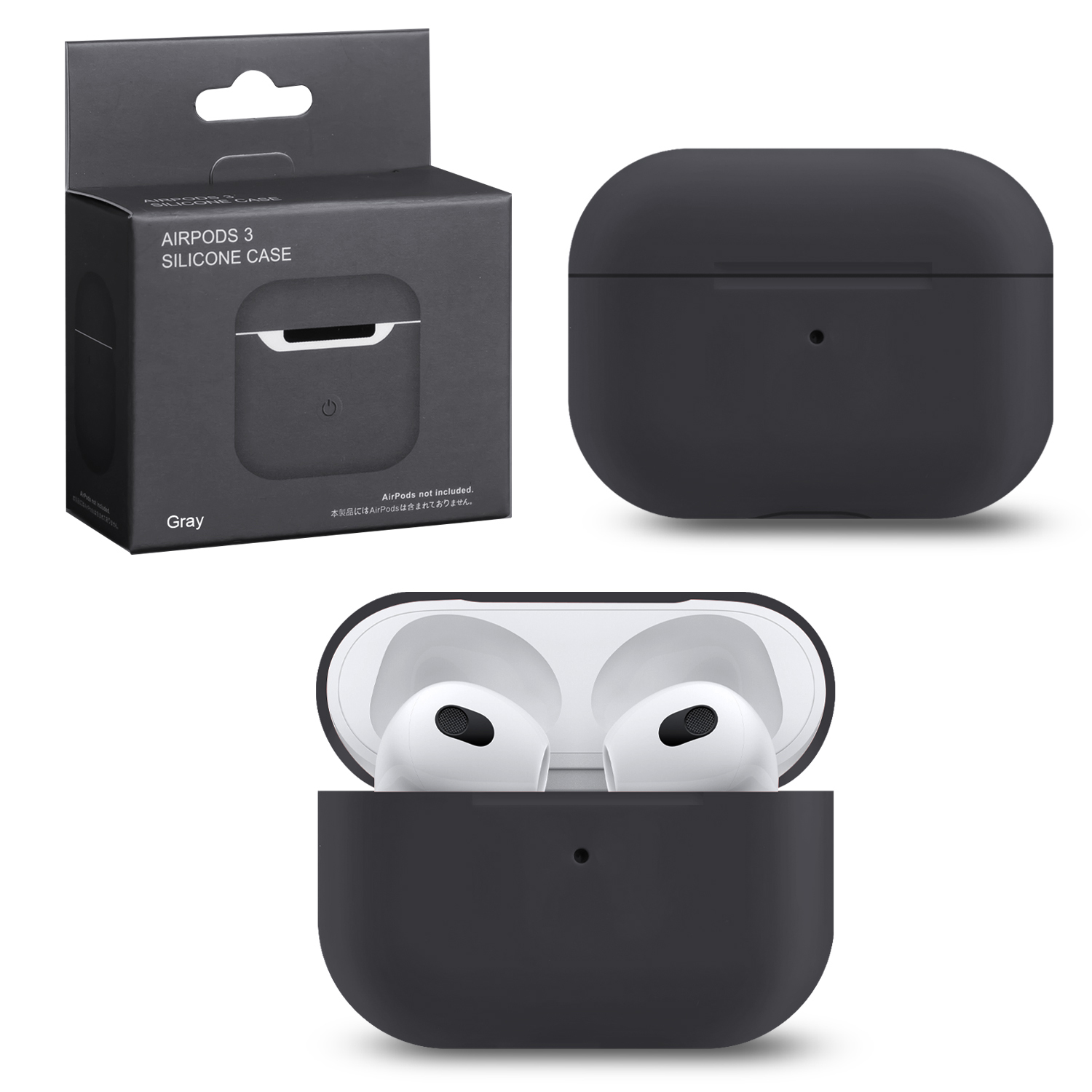 Чехол APods 3 Silicone gray