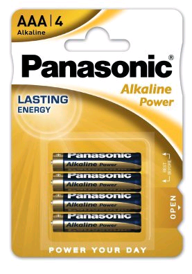 Батарейка Panasonic Power LR03 AAA BL4 Alkaline 1.5V (4/48/240)