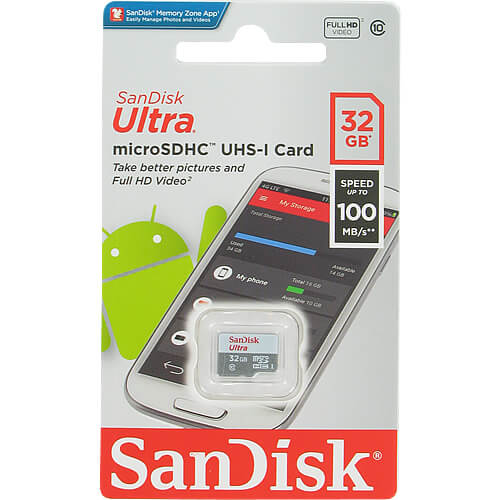 Micro SD 32GB SanDisk Class 10 Ultra Android (100 Mb/s) без адаптера