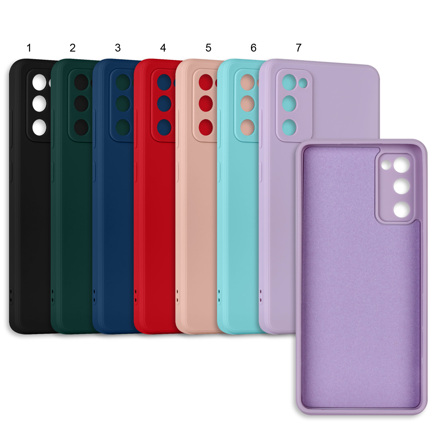 Чехол Samsung S20 FE цветной силикон
