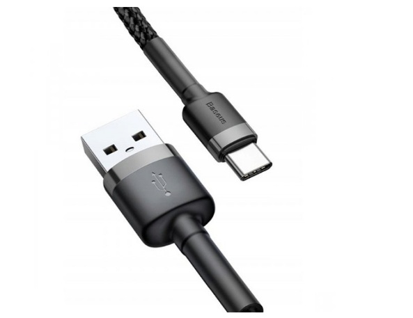 Кабель USB Type-C 0,5m 3A Artistic striped Cable Baseus черный CATYW-B01