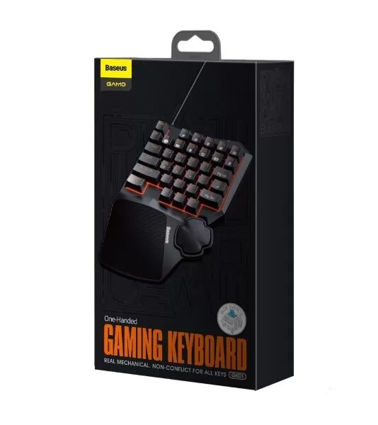 Игровая механическая мини-клавиатура Gamo GK01 Baseus черная GMGK01-01