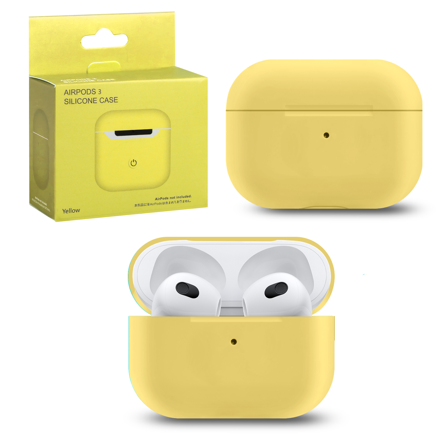 Чехол APods 3 Silicone yellow