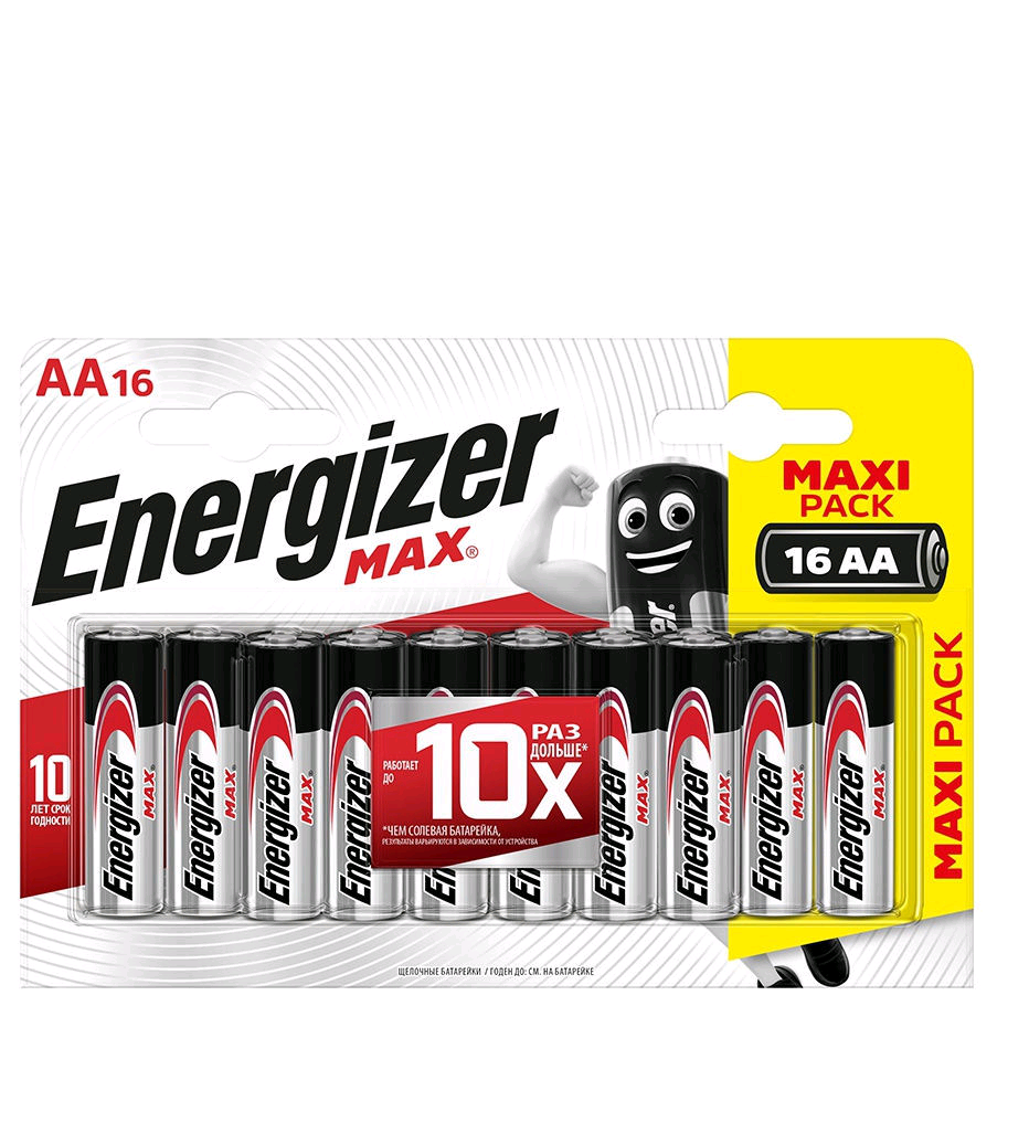 Батарейка Energizer MAX LR6 AA BL16 Alkaline 1.5V (16/96)