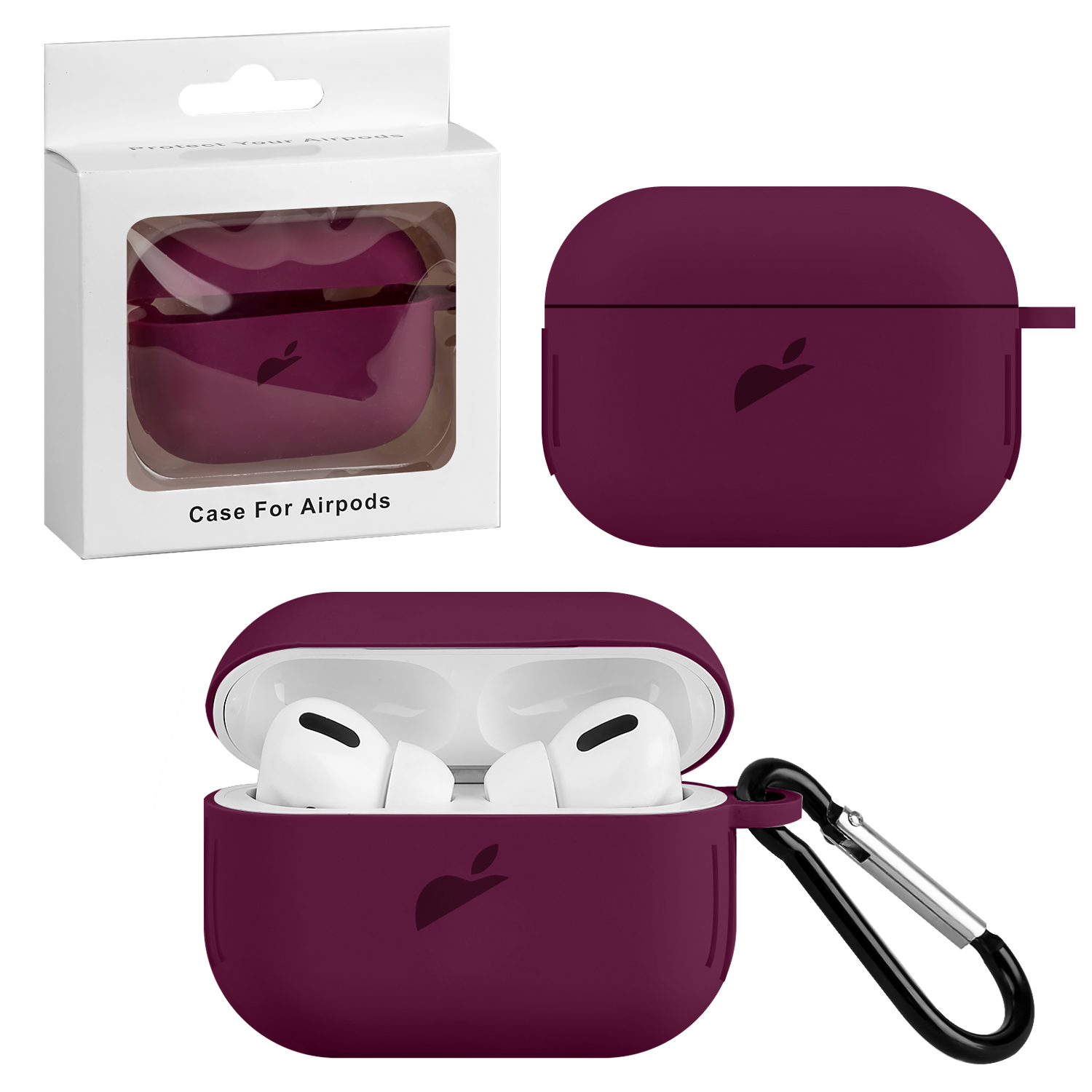 Чехол Apods Pro Silicon Case APL Violet (c LOGO)