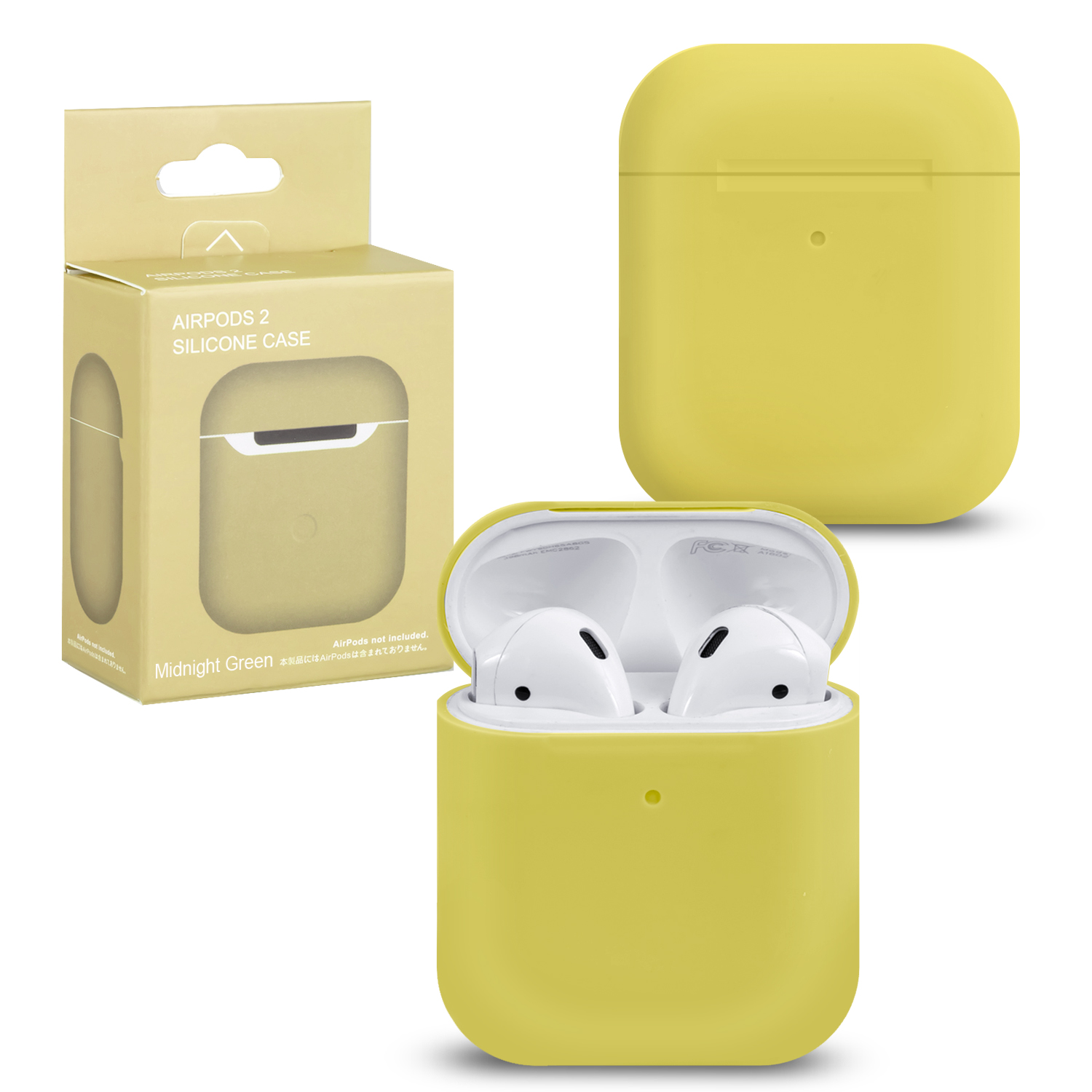 Чехол APods 1/2 Silicone Mellow Yellow #5 
