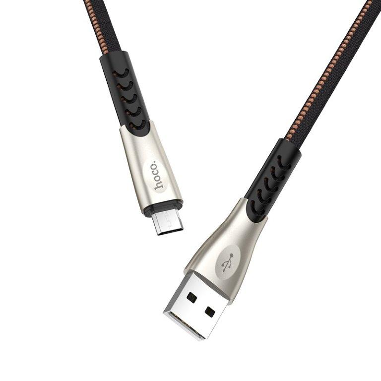 * Кабель U48 USB Micro USB 1.2m HOCO черный