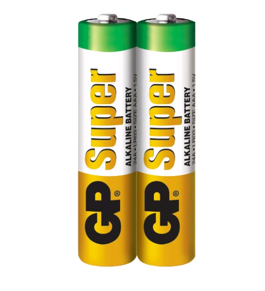 Батарейка GP Super LR03 AAA Shrink 2 Alkaline 1.5V (2/40/200/1000)
