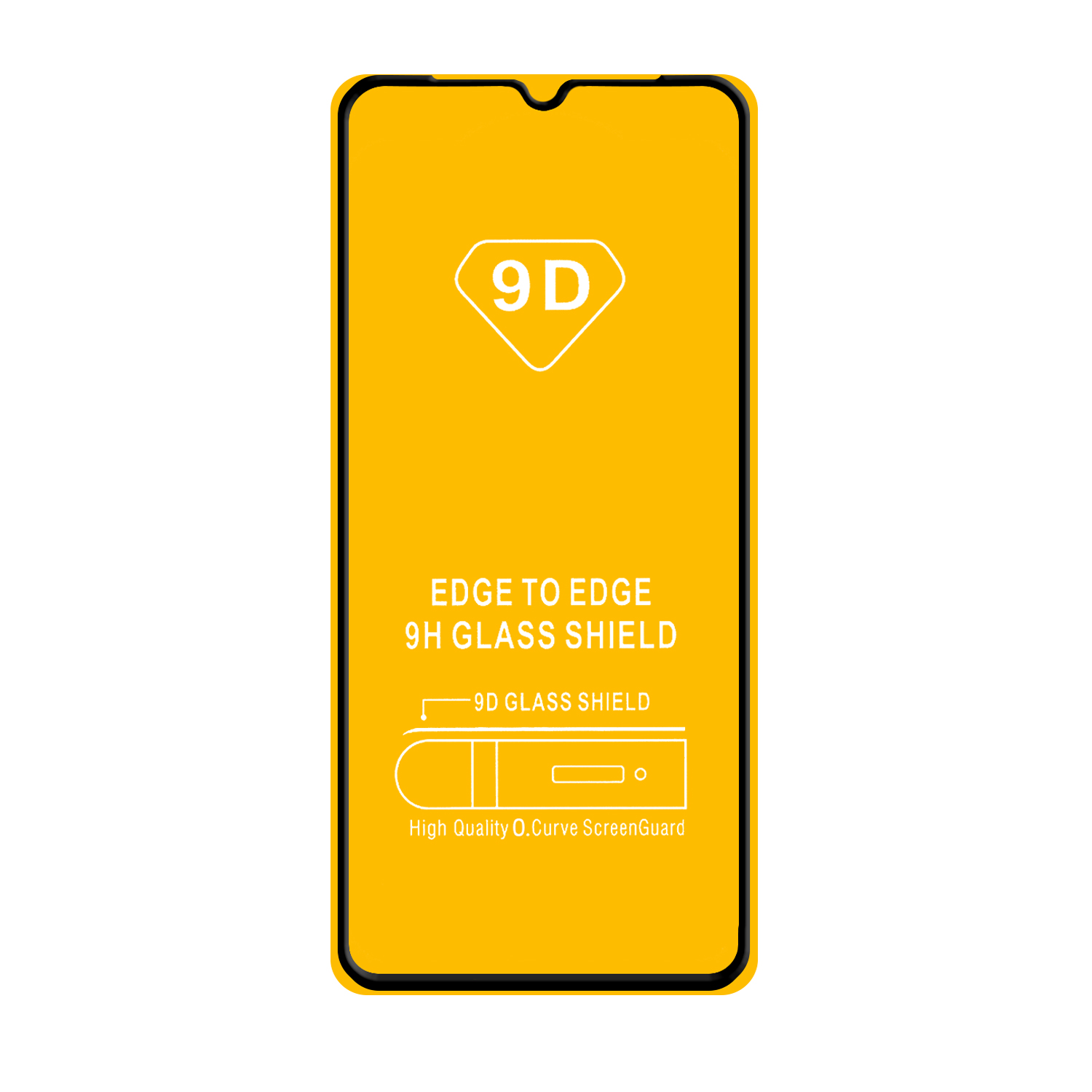 Защитное стекло Xiaomi Redmi 9А/9C с рамкой 9H Full Glue без упаковки черное