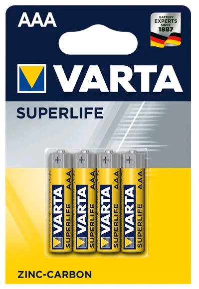Батарейка Varta SUPERLIFE R03 AAA BL4 Heavy Duty 1.5V
