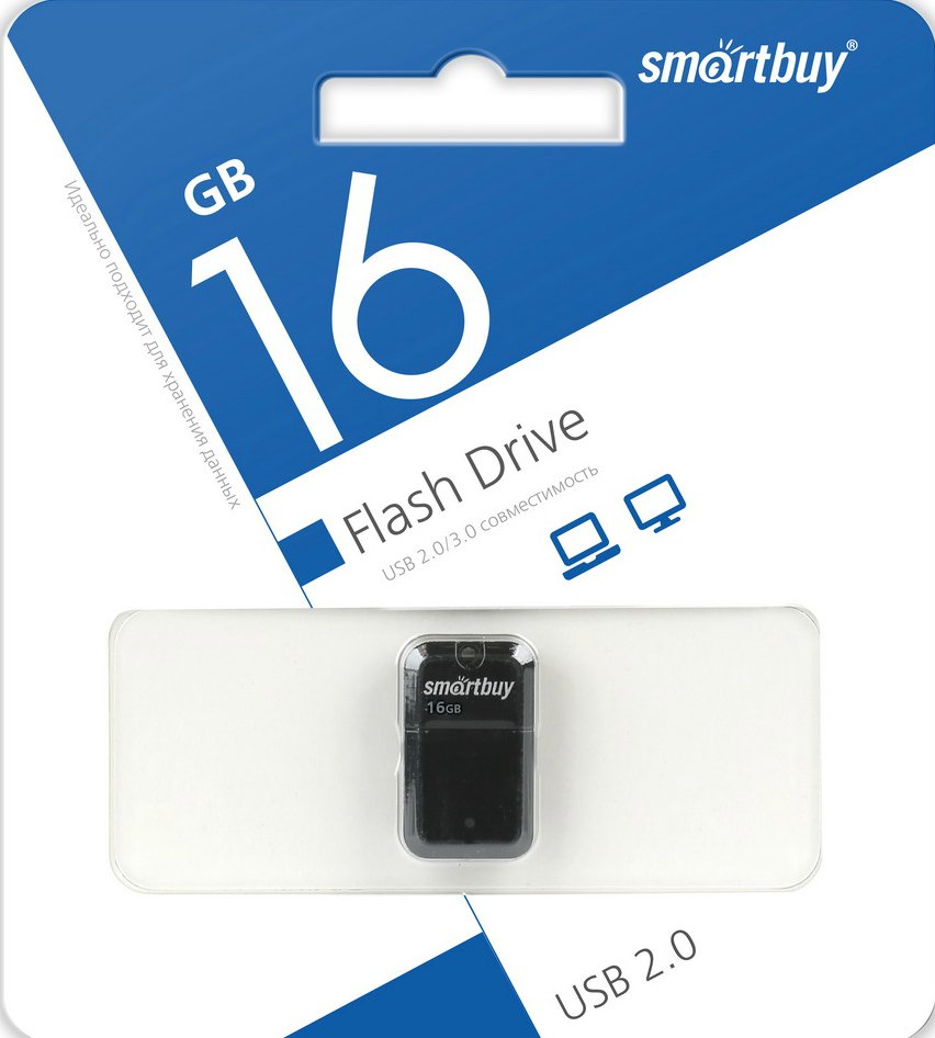 USB накопитель 16 GB Smart Buy ART Black