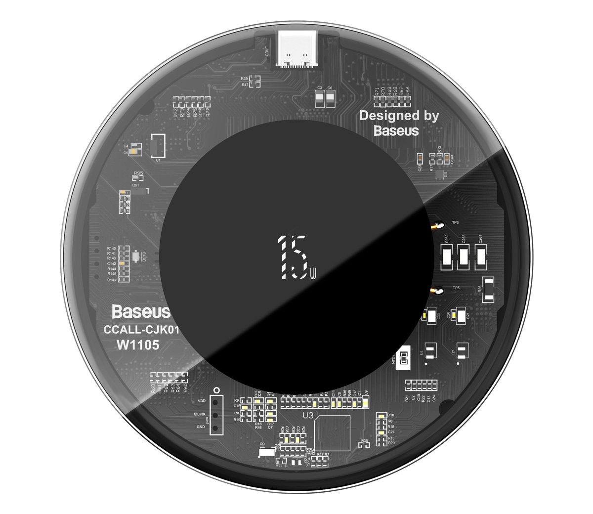 Беспроводное зарядное устройство Baseus прозрачное WHJK-BA02