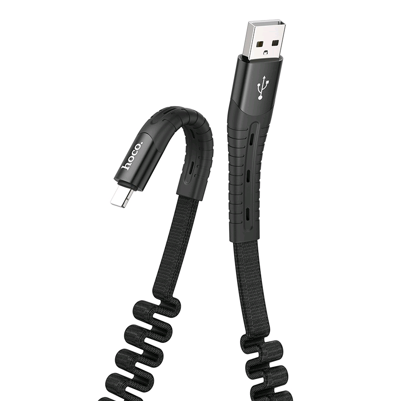 Кабель U78 USB Lightning 1.2m 2.4A HOCO черный